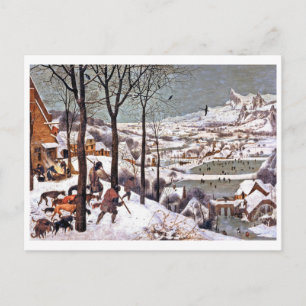Carte Postale Chasseurs dans la neige, Pieter Bruegel l'Ancien