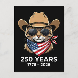 Carte Postale Chat 4 juillet