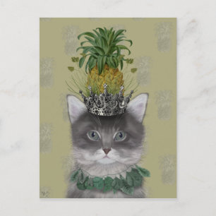 Carte Postale Chat à ananas