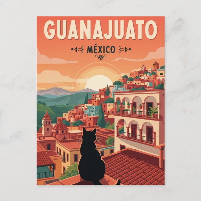 Carte Postale Chat à Guanajuato Mexique (Devant)