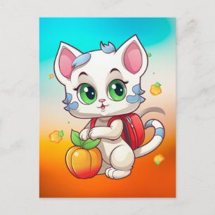Carte Postale Chat À L'École-85241