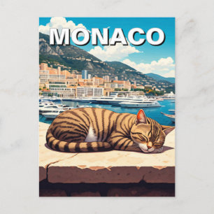 Carte Postale Chat à Monaco Monte Carlo Europe Travel