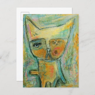Carte Postale Chat à oeil unique
