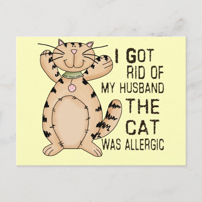 Carte Postale Chat allergique (Devant)