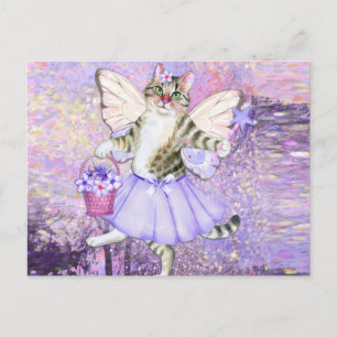 Carte Postale Chat aux fées