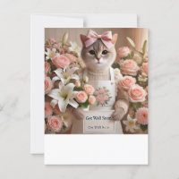 Chat avec beaucoup de fleurs Prompt rétablissement