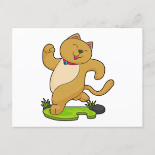 Carte Postale Chat avec Choker à l'exécution