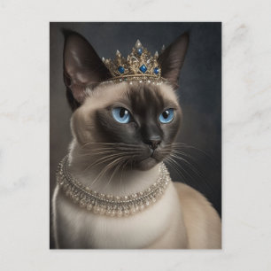 Carte Postale Chat Avec Couronne