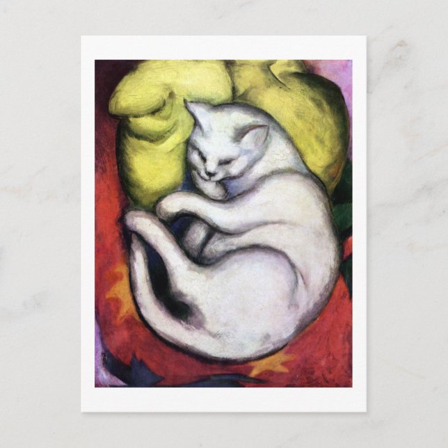 Carte Postale Chat blanc, Franz Marc (Devant)