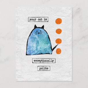 Carte Postale Chat - Chat Drôle Exceptionnellement