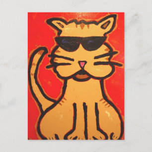 Carte postale Chat cool