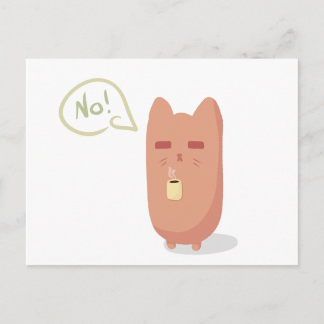 Carte Postale Chat couché (Devant)