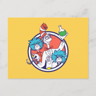 Carte Postale Chat dans le Casquette & Lab Tech One Lab Tech Two