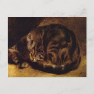 Carte Postale Chat de couchage par Renoir
