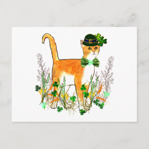 Carte Postale Chat de la Saint Patrick