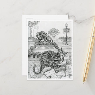 Carte Postale Chat de Philly à Rittenhouse