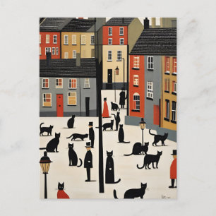 Carte postale Chat de style faible