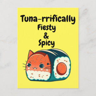 Carte Postale Chat de thon épicé - Tuna plus spécifiquement Fris