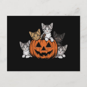 Carte Postale Chat des années 90 Halloween Rétro Saison Sombre 