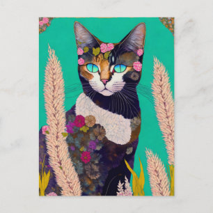 Carte Postale Chat d'été, Passage