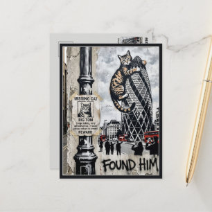 Carte Postale Chat Disparu Drôle