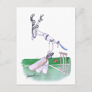 Carte Postale Chat d'ouverture - cricket, tony fernandes