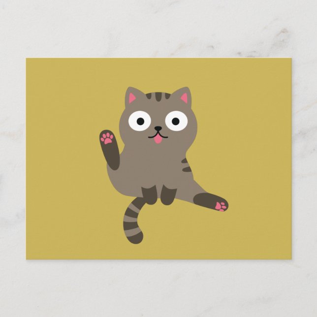 Carte Postale Chat drôle (Devant)