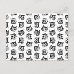 Carte Postale Chat du Cheshire d'Alice au Pays des Merveilles CO