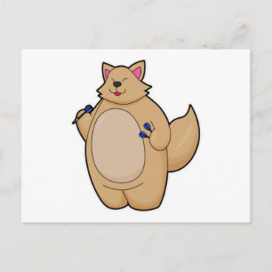 Carte Postale Chat en tant que joueur de fléchettes