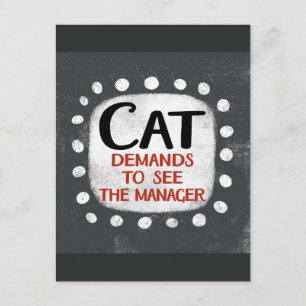 Carte postale : Chat exige de voir le directeur