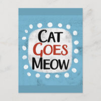 Carte postale Chat fait Miaou