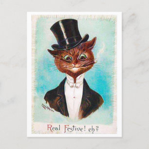 Carte Postale Chat Gentleman, Louis Wain