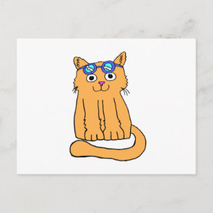 Carte Postale Chat Goggles
