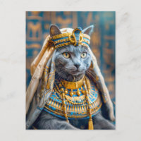 Chat habillé en reine Pharaon