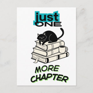 Carte Postale Chat Juste Un Chapitre de Plus