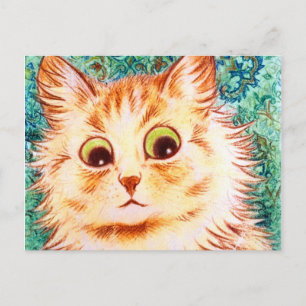 Carte Postale Chat Kaleidoscope vintage De Louis Wain