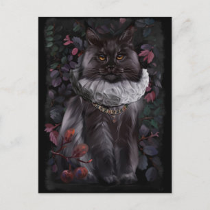 Carte Postale Chat Maine Coon en costume aristocratique