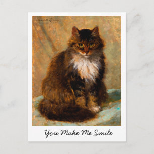 Carte Postale Chat Maine Coon Vintage Vous Me Faites Sourire