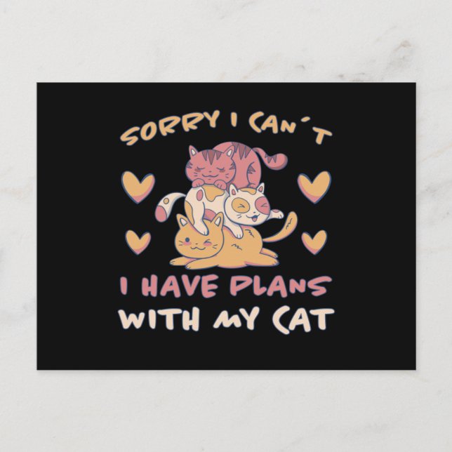 Carte Postale Chat Miaou Mignon Chatons Cadeau Drôle de Chats (Devant)