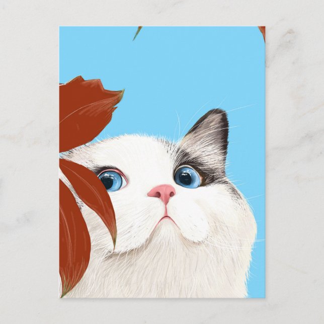 Carte Postale Chat mignon (Devant)