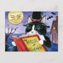 Chat mignon Halloween Art sorcière magie