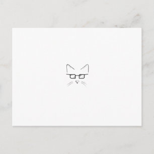 Carte Postale chat nerd