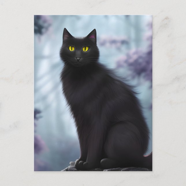 Carte Postale Chat noir (Devant)
