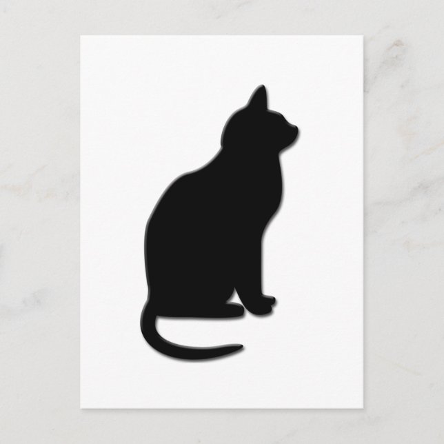 Carte Postale Chat noir (Devant)
