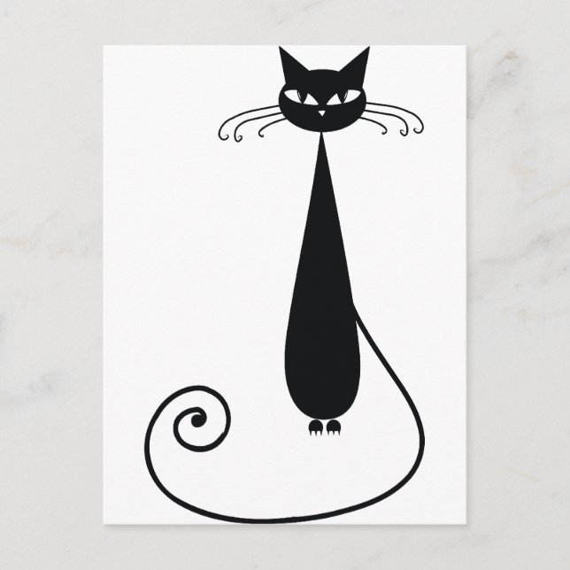 Carte Postale Chat noir (Devant)