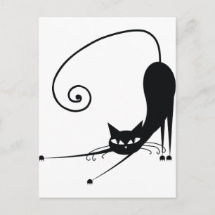 Carte Postale Chat noir