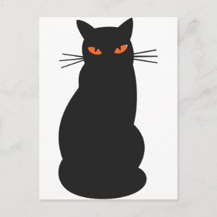 Carte Postale Chat noir Hallowen
