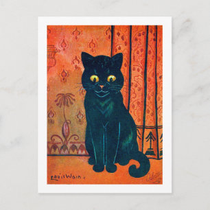 Carte Postale Chat noir, Louis Wain