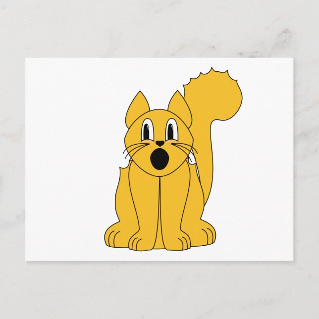 Carte Postale Chat Orange Silencieux (Devant)