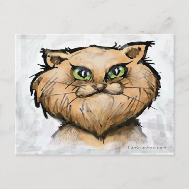 Carte Postale Chat perse (Devant)